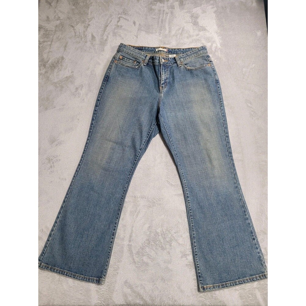 Levi's 515 Bootcut Jeans Womens 16S Blue Med Wash High Rise Stretch Denim 34x30